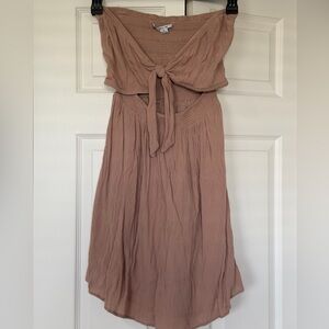 Strapless lined gauze dress. Size S